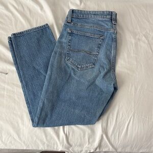 Straight leg blue jeans